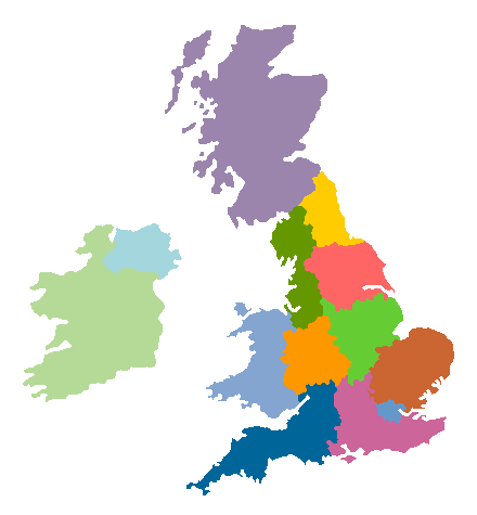 UK regional map